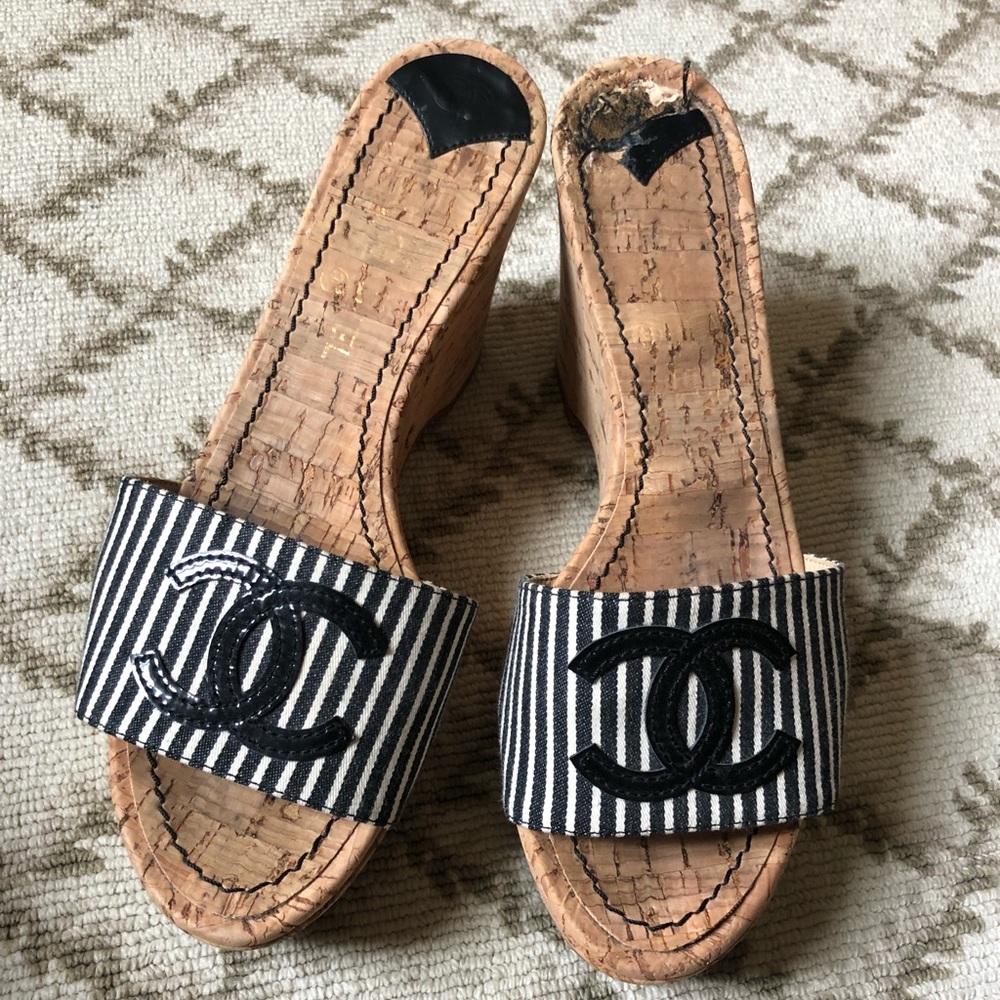 Chanel Cork Platforms